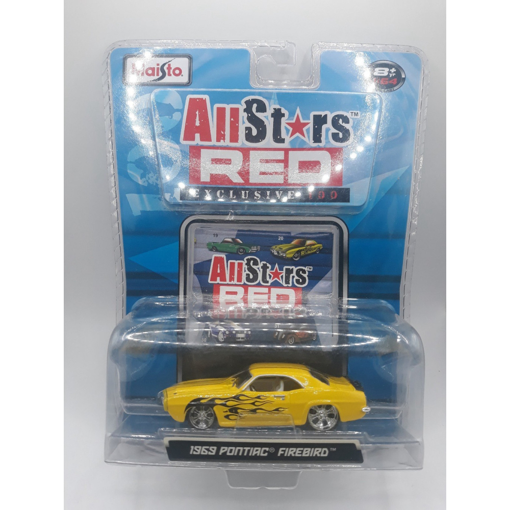 2008 maisto allstars red exclusive 100 1969 Pontiac Firebird.